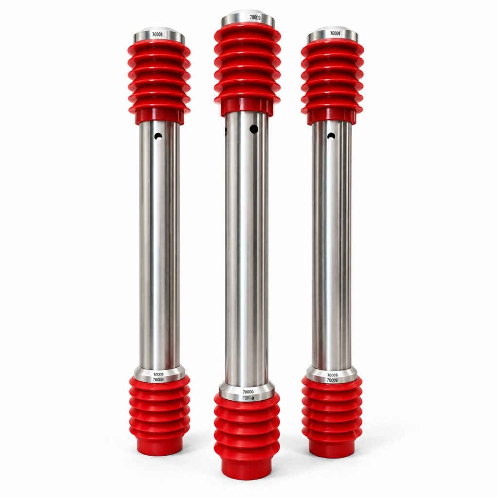 Bespoke wiper darts on stainless mandrels